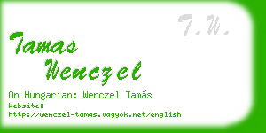 tamas wenczel business card